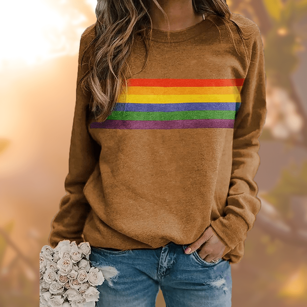 Nova | Rainbow Stripe Sweatshirt - Sweater - MOOD Melbourne