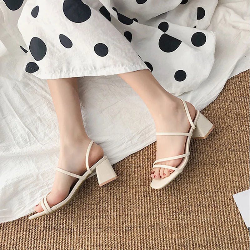 Pamela™ - Strappy Block Heel Sandals - MOOD Melbourne