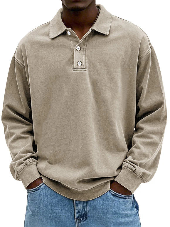 Dorian | Casual Long-Sleeve Polo Shirt