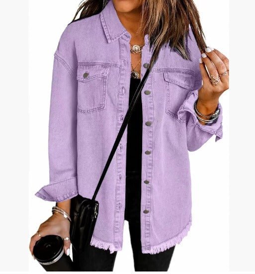 Ravena | Oversized Button - Up Denim Shirt - Jackets - MOOD Melbourne