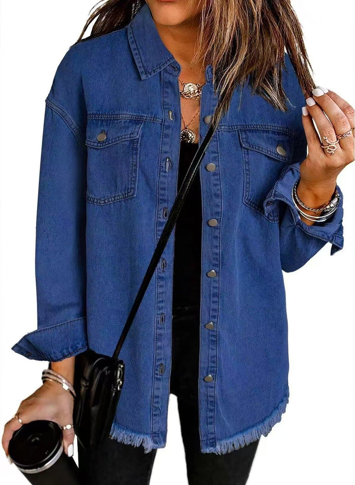 Ravena | Oversized Button - Up Denim Shirt - Jackets - MOOD Melbourne