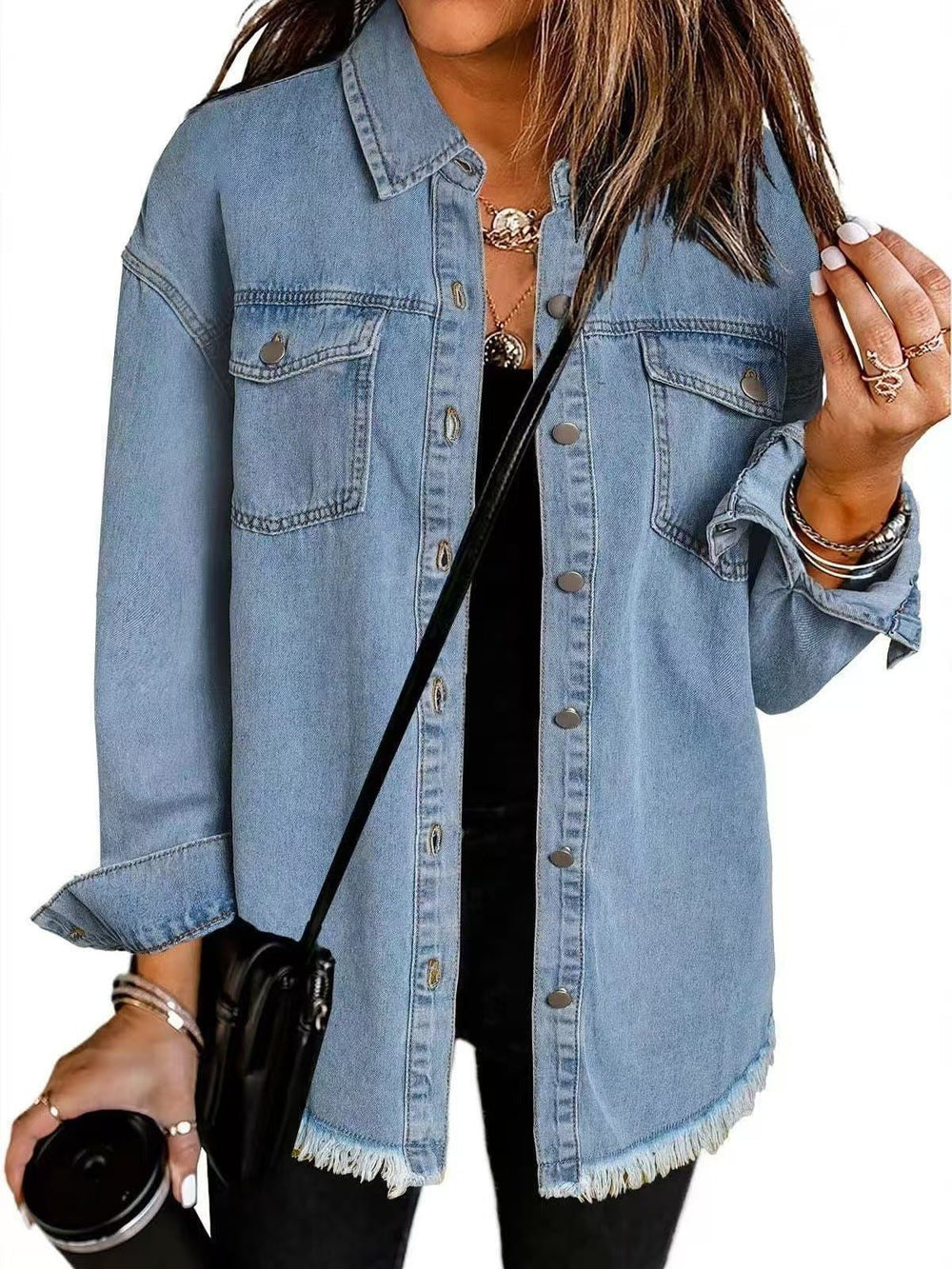 Ravena | Oversized Button - Up Denim Shirt - Jackets - MOOD Melbourne