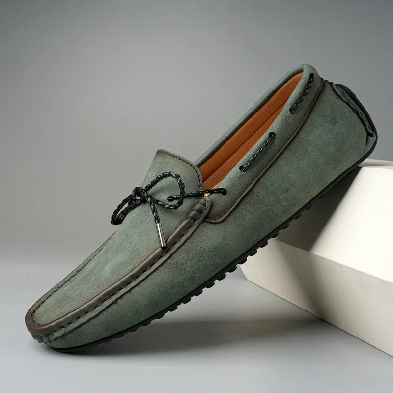 Ricco Genuine Leather Loafers - Shoes - 14:200004889#Army Green;200000124:100013888#40 - MOOD Melbourne