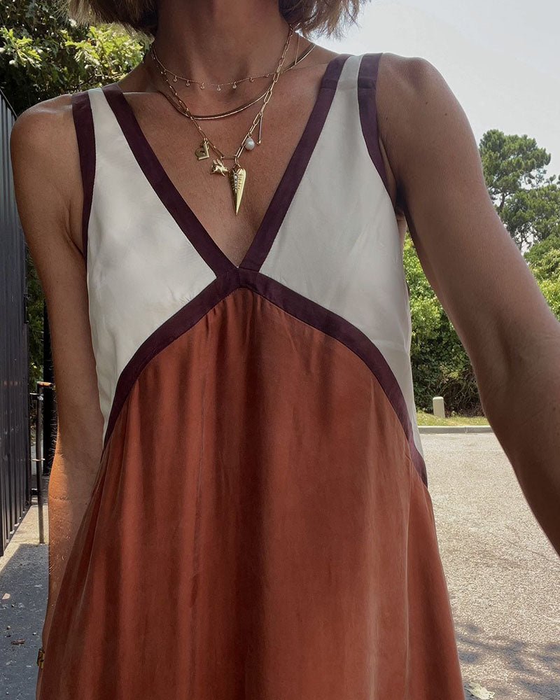 Selina | Chic Elegant Casual V - Neck Dress - Dresses - MOOD Melbourne