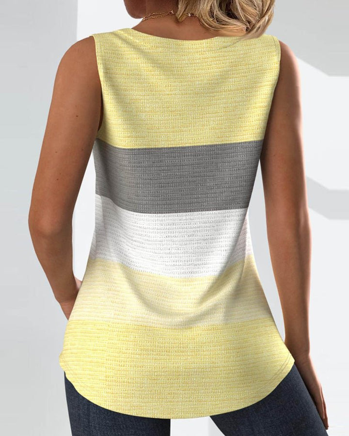 Sienna | Striped Pleated Tank Top - Blouses & Shirts - AUS - 0224 - MOOD Melbourne