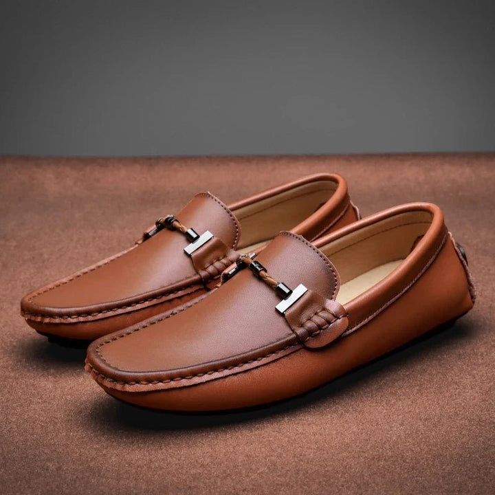 Sorrento™ Genuine Leather Loafers - Shoes - 14:365458#Brown;200000124:100013888 - MOOD Melbourne