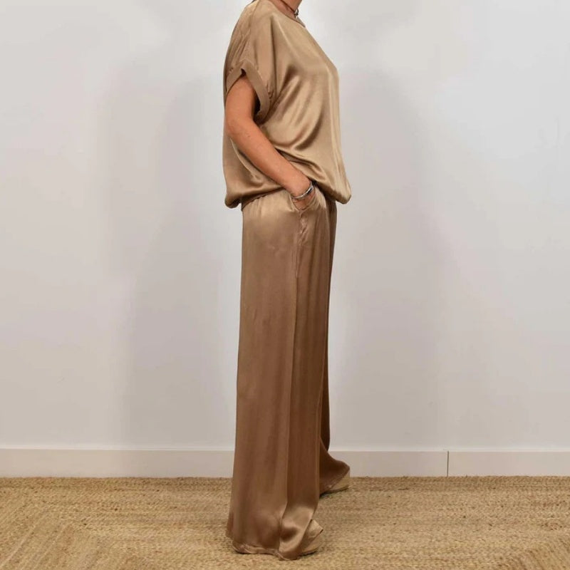 Celestine | Elegant Wide-Leg Two-Piece Set