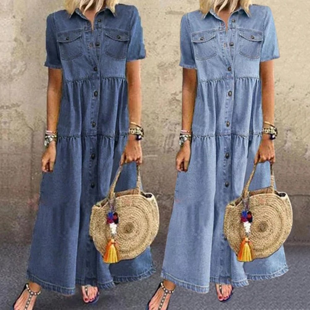 Suzannah | classic slimming denim dress - AUS 113 - MOOD Melbourne