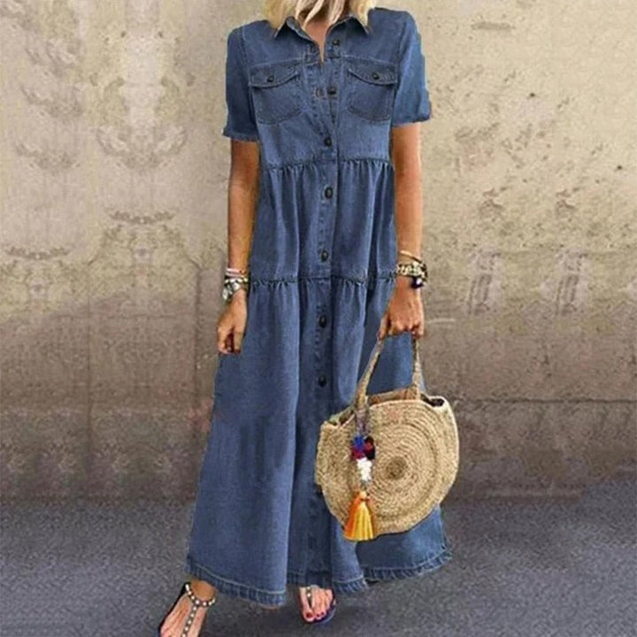 Suzannah | classic slimming denim dress - AUS 113 - MOOD Melbourne