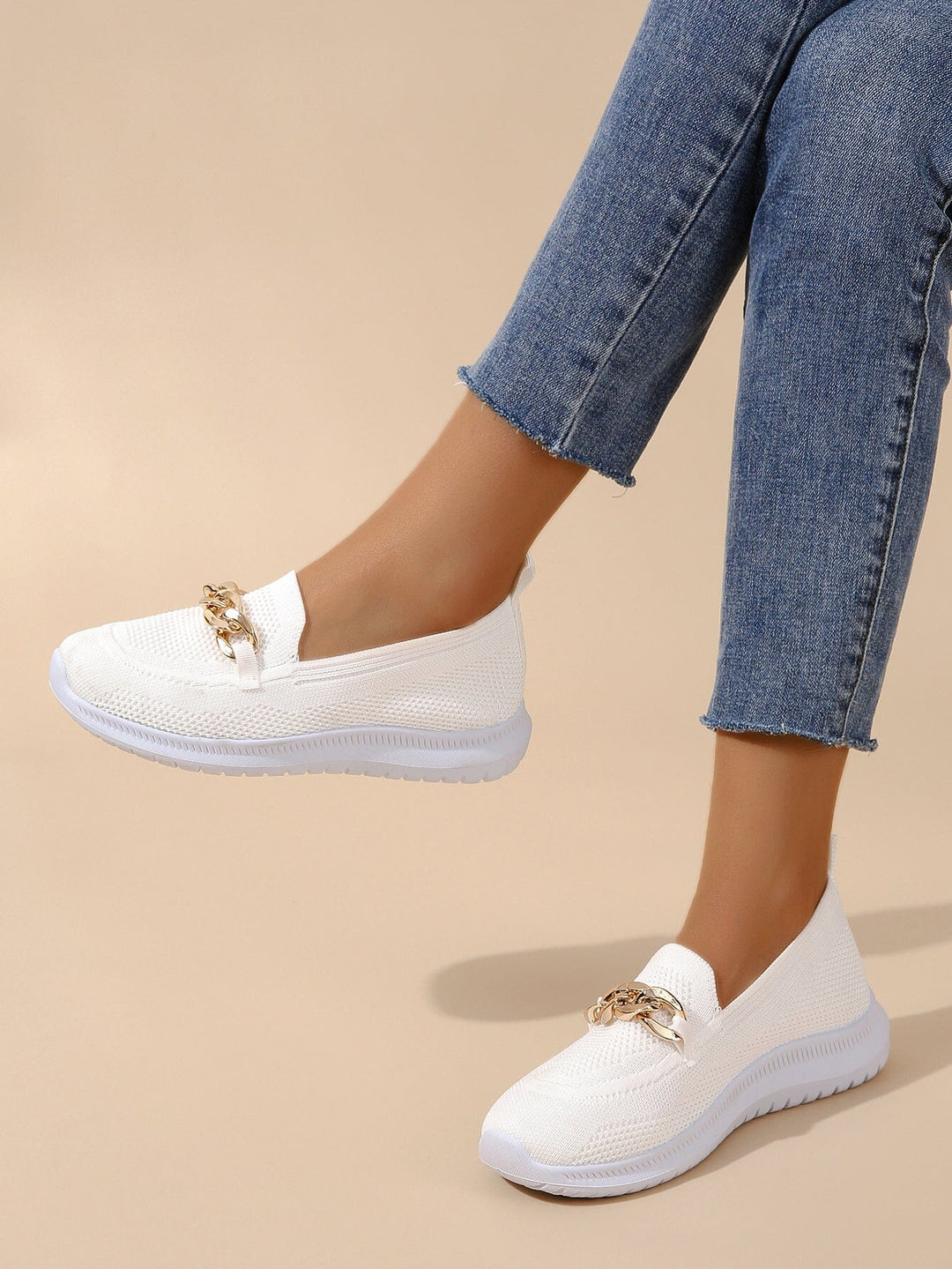Elora | Slip-On Comfort Sneakers with Chain Detail