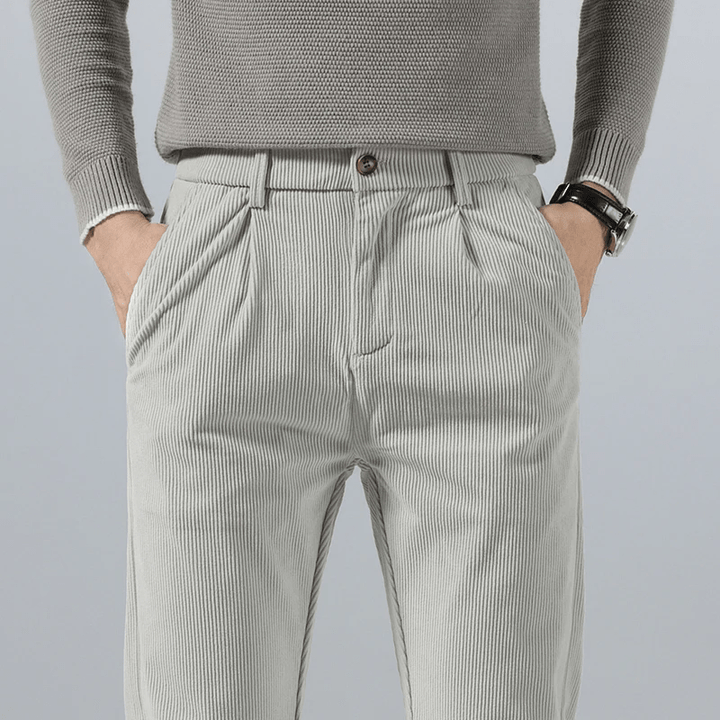 Tiziano | Elegant Classic Corduroy Trousers - Trousers - MOOD Melbourne