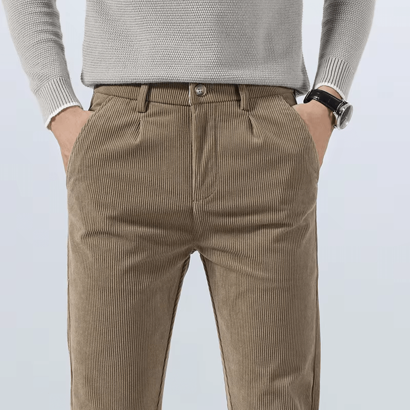 Tiziano | Elegant Classic Corduroy Trousers - Trousers - MOOD Melbourne