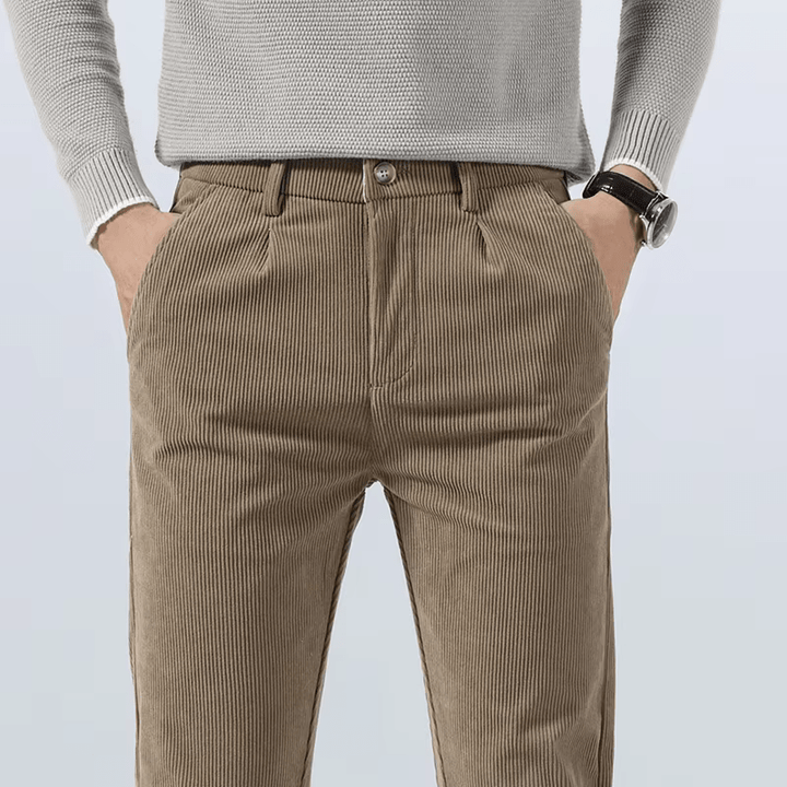 Tiziano | Elegant Classic Corduroy Trousers - Trousers - MOOD Melbourne