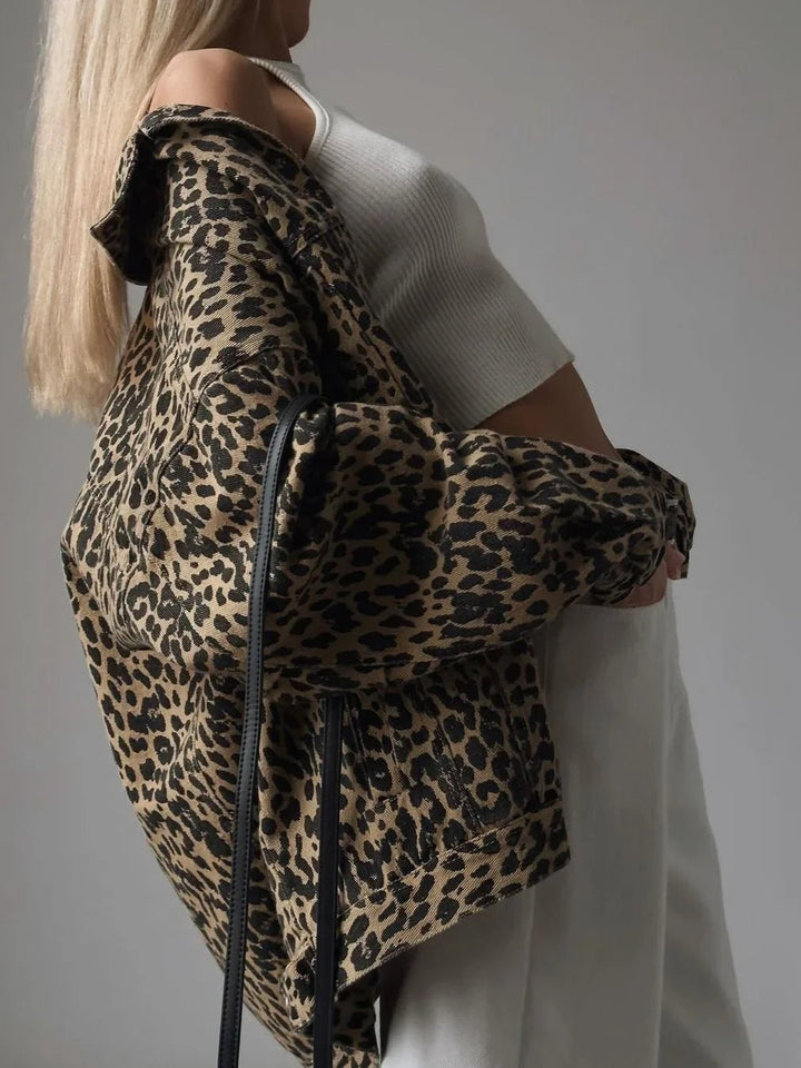 Valeria | Elegant Bold Leopard Print Jacket - Jackets - MOOD Melbourne