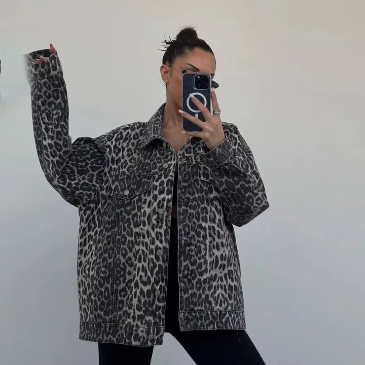 Valeria | Elegant Bold Leopard Print Jacket - Jackets - MOOD Melbourne