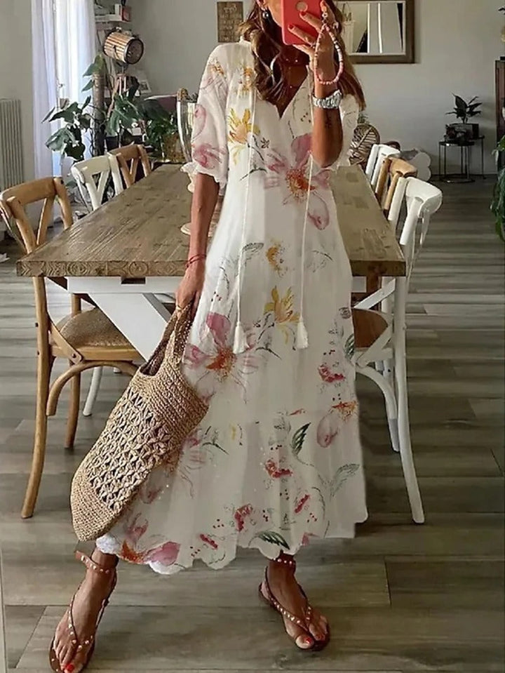 Figure-Flattering Boho Maxi Dress