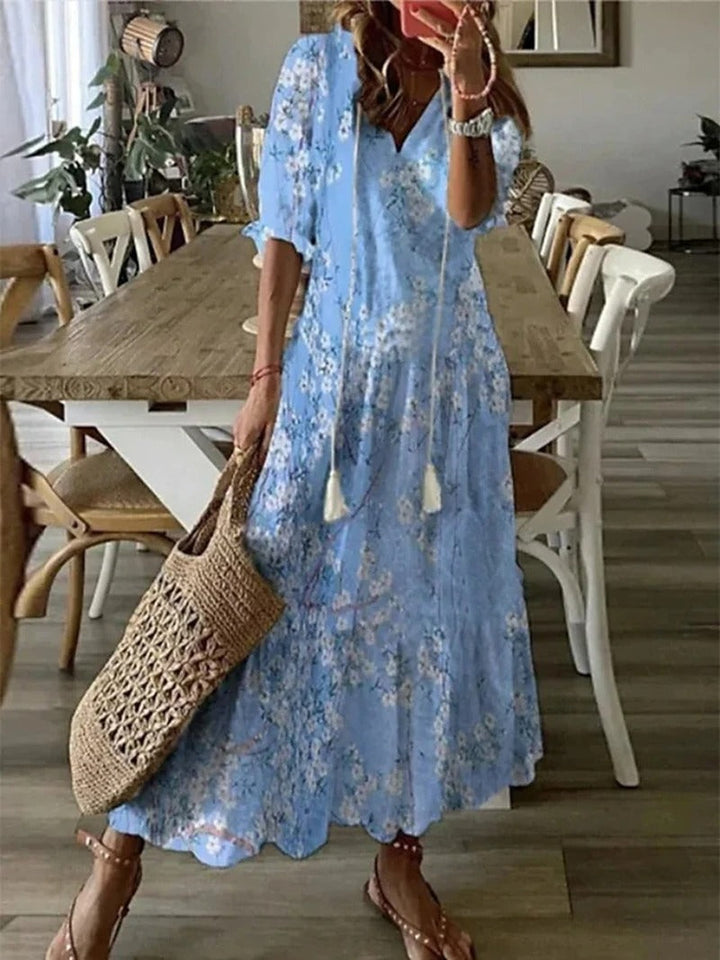 Figure-Flattering Boho Maxi Dress