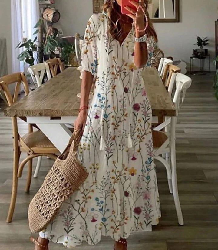 Figure-Flattering Boho Maxi Dress