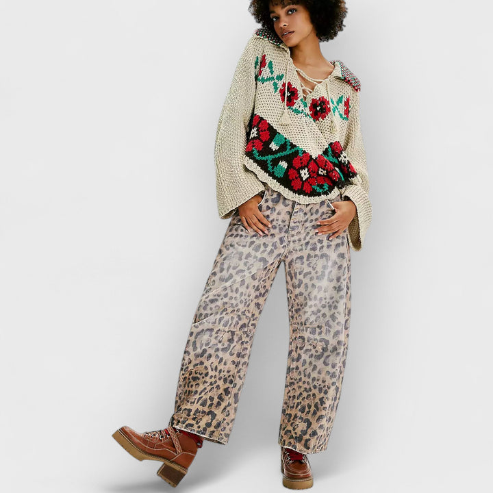 Zara | Stylish Leopard Jeans - Pants - MOOD Melbourne