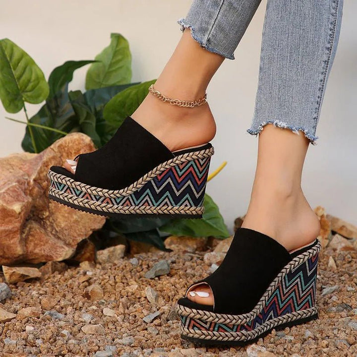 Zelina™ - Boho Wedge Sandals - MOOD Melbourne
