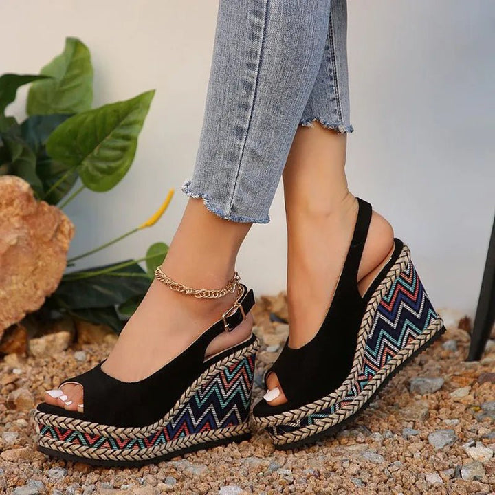 Zelina™ - Boho Wedge Sandals - MOOD Melbourne