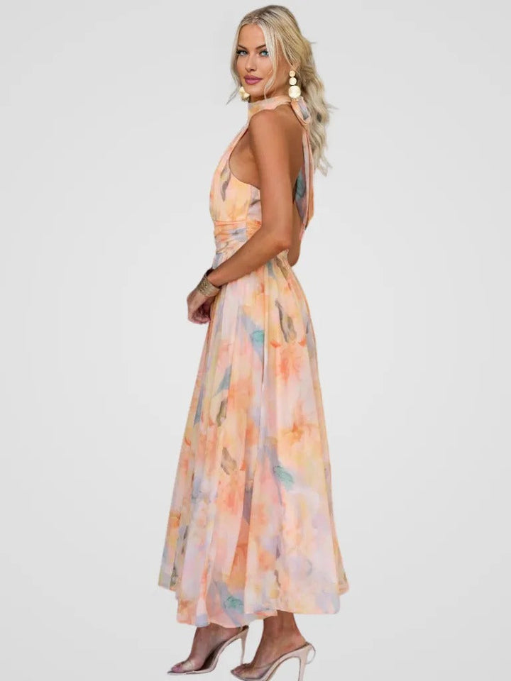 Amara | Halter-Neck Maxi Dress
